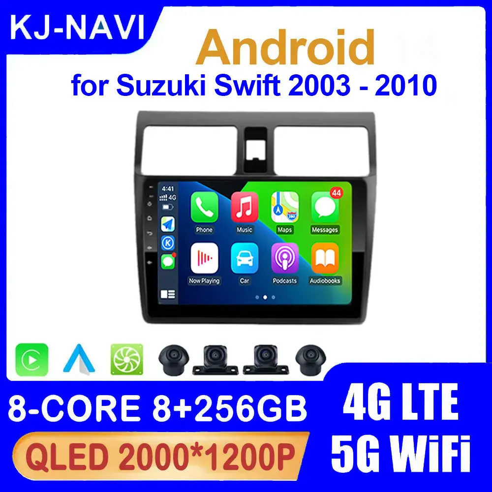 

Android auto for Suzuki Swift 2003 - 2010 Car Radio Multimedia Player Carplay GPS Navigation Touch Screen 5G WiFi No 2 Din DVD