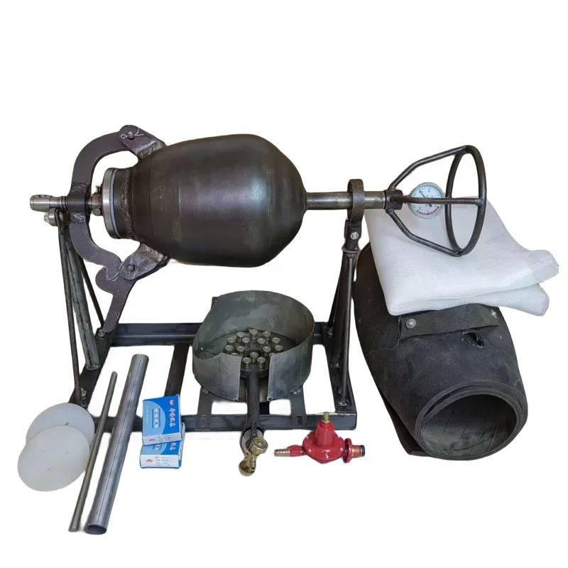 Old Fashioned Popcorn Cannon Machine Commercial Stall Automatic Electric Puffing Machine for Popcorn & Roasted Chestnut
