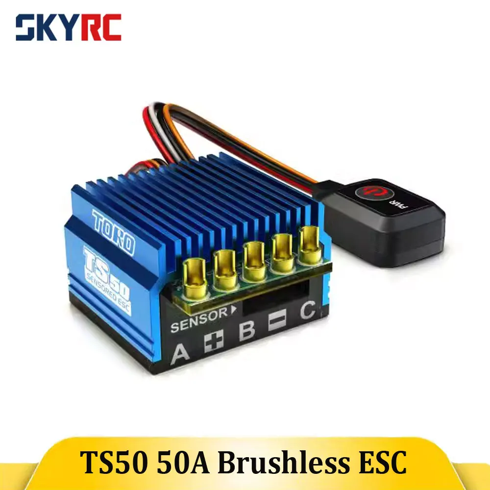 SKYRC TS50 50A Support de capteur ESC sans balais 6V/2A BEC Moteur sans capteur pour voiture de tourisme Buggy 1/10 - Contrôleur de vitesse électronique