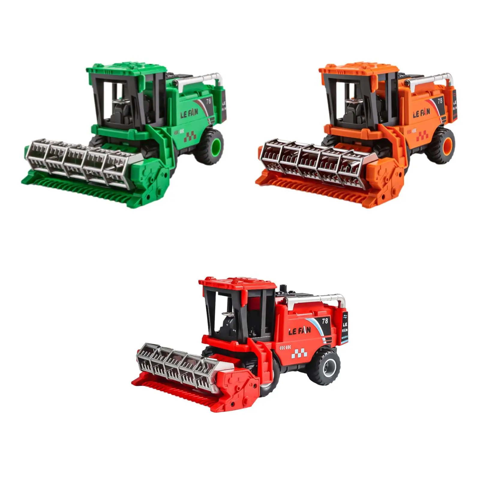 Kids Harvester Toy Tractor Toy Farm Toy Pretend Play Simulated Mower Transport Truck Farm Car Toy for Kids Birthday Gift