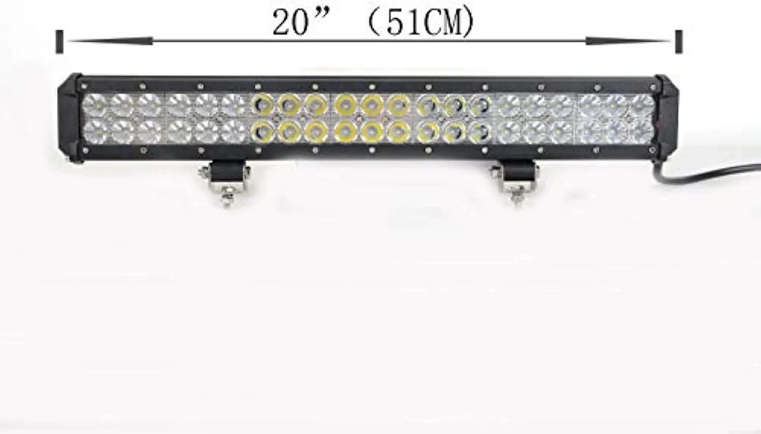 20 Inch Led Light Bar 2 Rows with Adjusted Bracket 126w Work Lights Combo Driving Lamp Fog Lamps Offroad Lighting