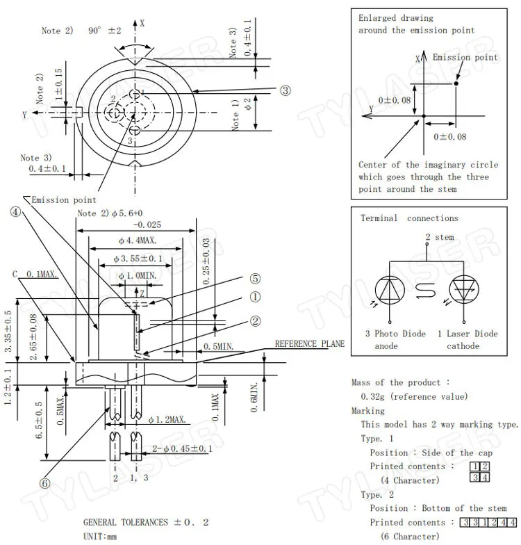 DIY Lab 638nm Красный 200 МВт D5,6 мм Модуль лазерного диода Высокое качество