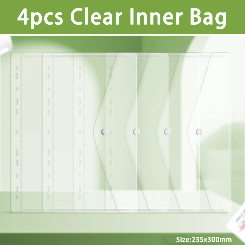 High Quality Loose-leaf A4 File Folder Waterproof Large Capacity Document Folder Test Paper Storage Bag Gift