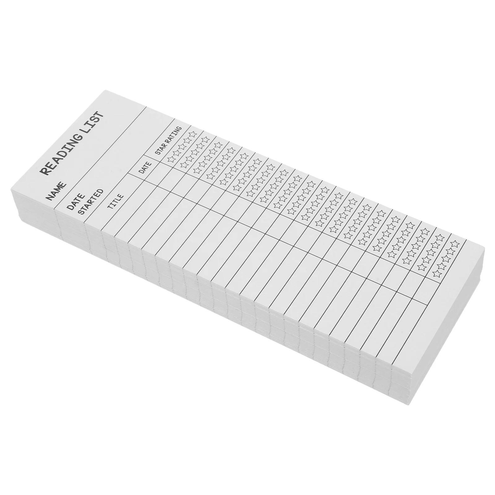 

50 Pcs Read List Bookmark Library Card Reading Log Bookmarks for Libraries Tracking Device