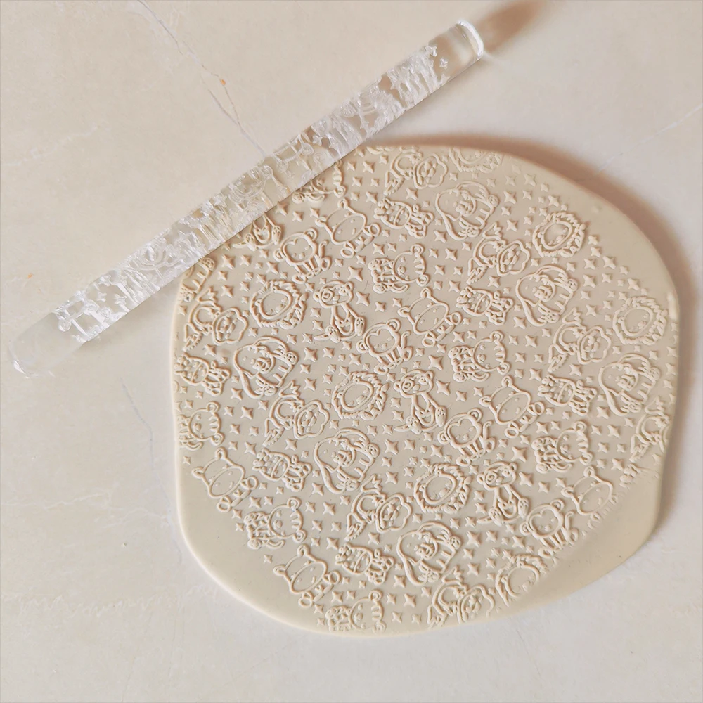 Decorating Holiday Cookies, Personalizing Clay Jewelry Artisan Pastry With Safari Animals Designs Rolling Pin