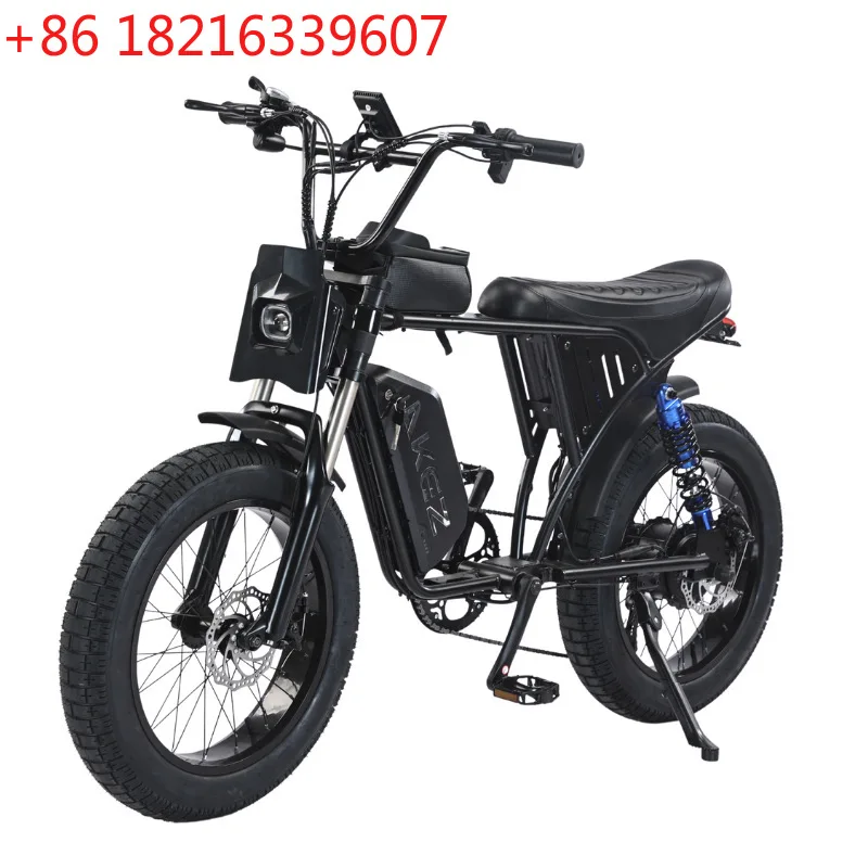 YAO 20-inch American version retro electric power mountain bike carbon steel double soft tail frame off-road