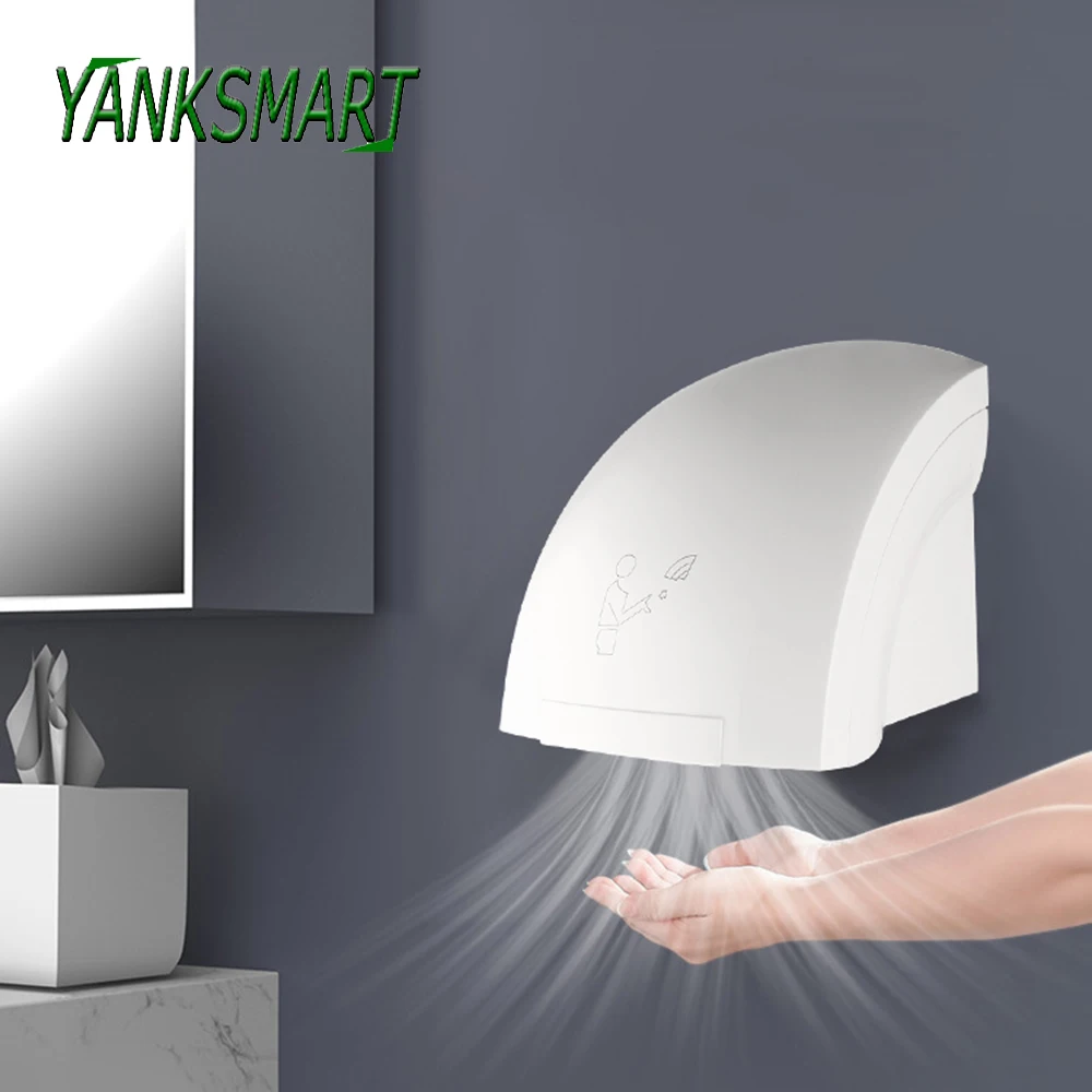 

YANKSMART Automatic Hand Dryer Automatic Hair dryer Sensor Household Hair Drying Device Bathroom Hot Air Electric Heater Wind