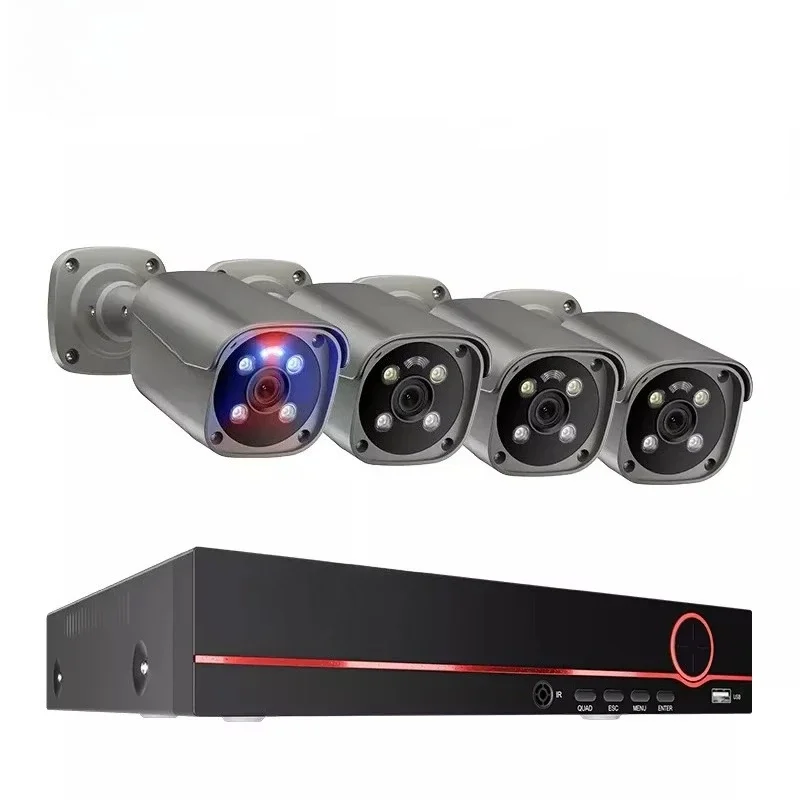 Techage 8Mp Poe Ptz Security Ip Camera System Outdoor Waterproof Audio Two-Way Audio Face Detect Cctv Video Surveillance Set