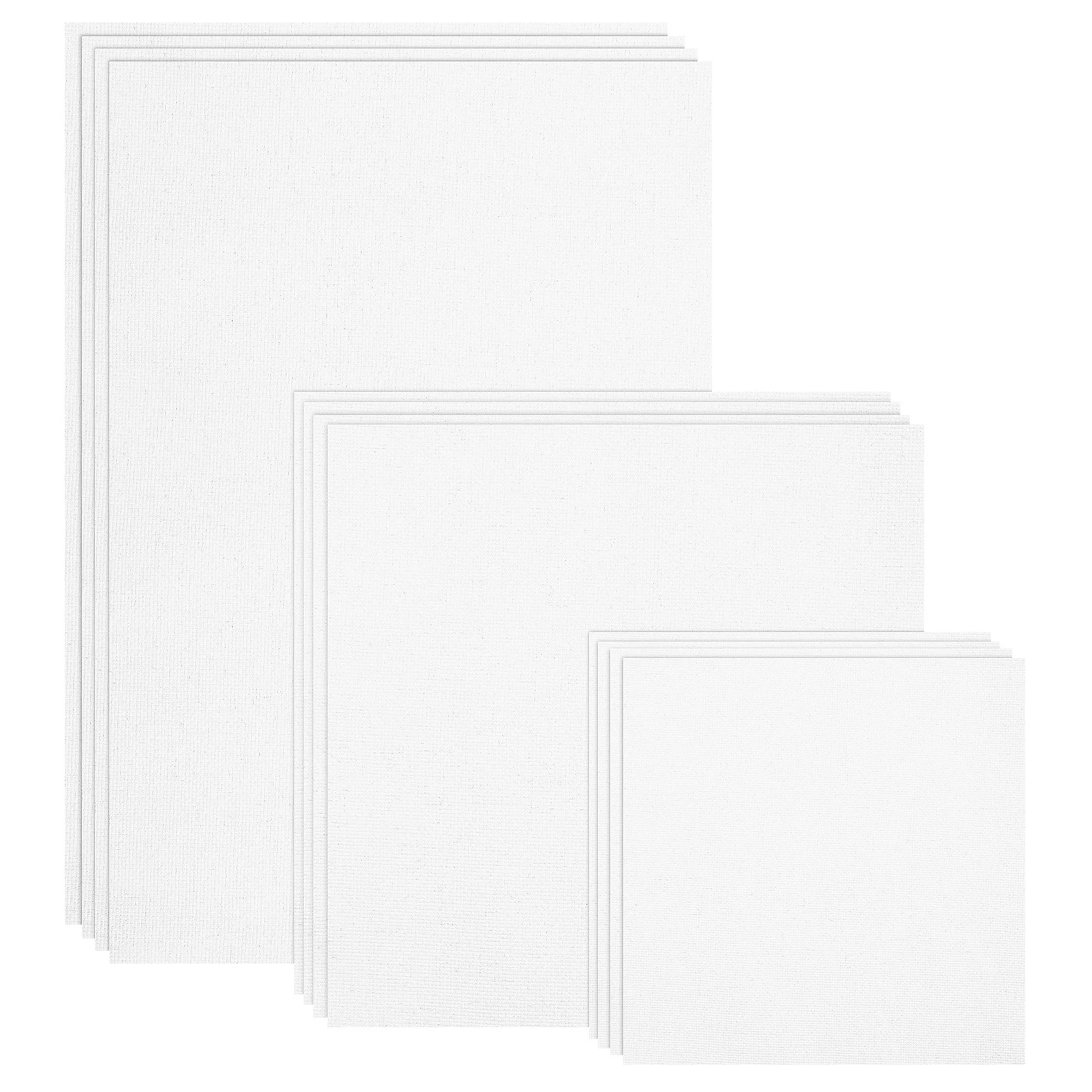 

12 Pcs Cross Fabric Cloth 14 Count White Embroidery Cloths Craft Supplies Plain Background Various Sizes Soft