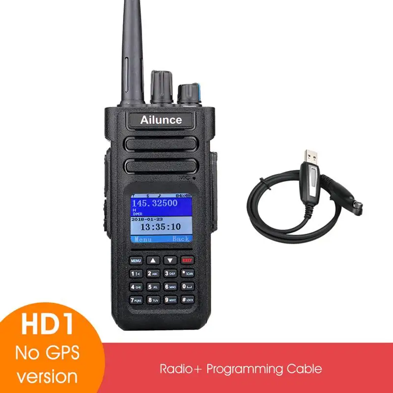 Top HD1 DMR Digital Walkie Talkie Ham Radio Long Range Amateur Two-Way Radio Walkie-talkie GPS VHF UHF Dual Band Transceiver