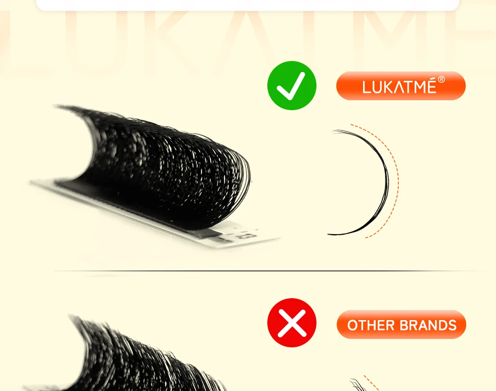 LUKATME 7D W-Form Wimpernverlängerungen, vorgefertigte Fächer, Mega-Volumen-Wimpernbüschel, C/D-Curl, Easy Fan 7D Wimpern, 8-15mm Mix für den Salon – Detail 6