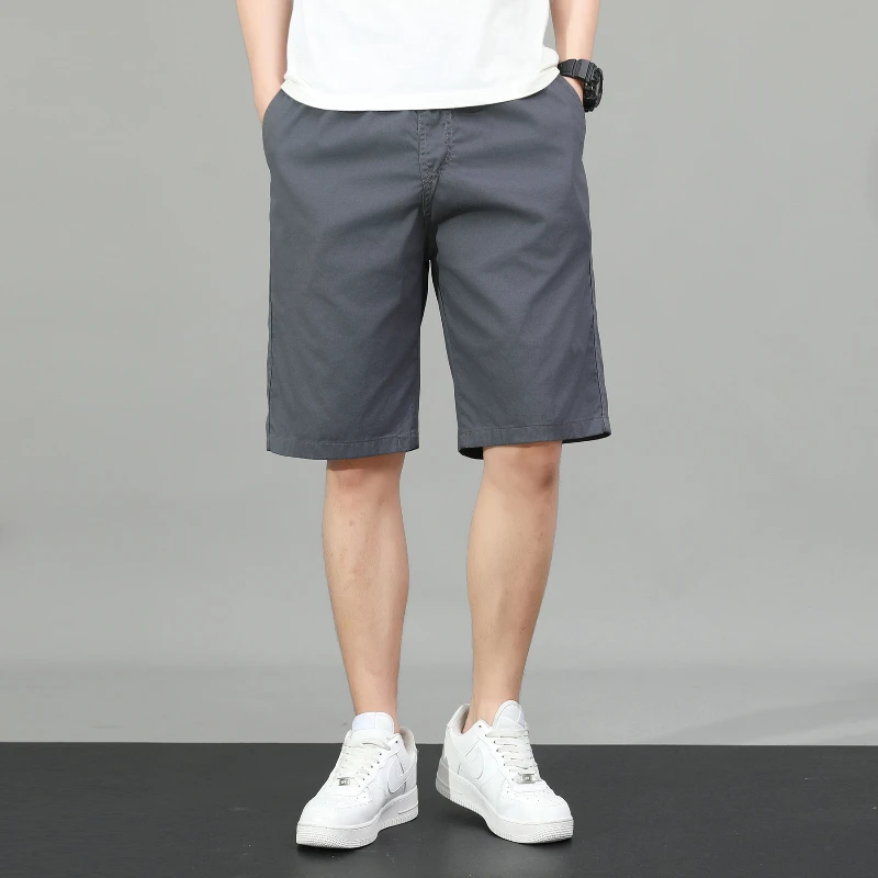

Мужские повседневные шорты большого размера, хлопковая пляжная одежда, брюки с пятью точками, мужские брюки среднего размера