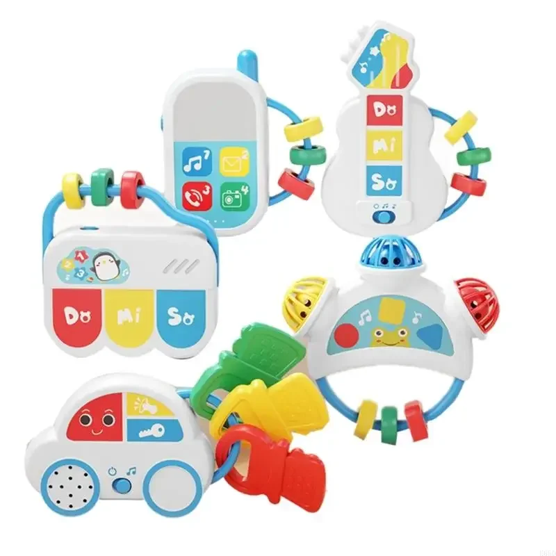 

Musical Shaker Grasp Toy Toddlers Newborns Sensory Rattle Calming Soother Nursery Decor Early Development Gift