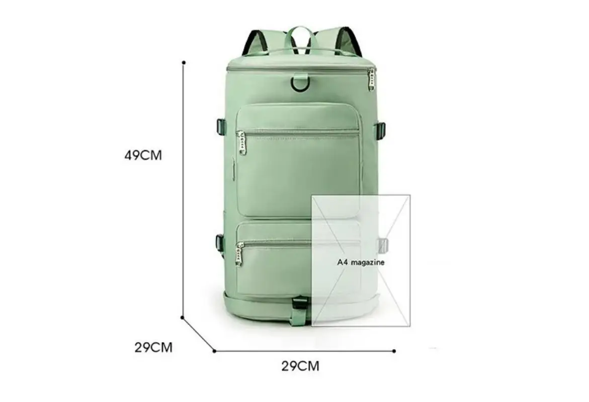 حقيبة ظهر عصرية وبسيطة للسفر بمساحة كبيرة مع حجرة أحذية مستقلة كاجوال متعددة الجيوب وحقيبة رحلة قصيرة #6