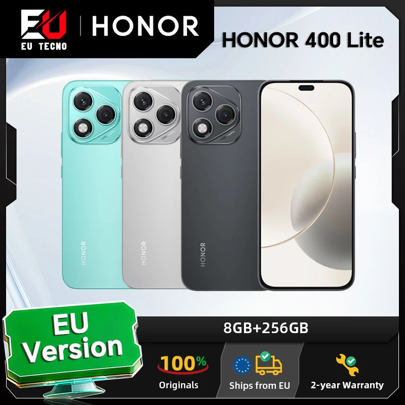 HONOR 400 Lite 5G, version européenne, smartphone 5G, appareil photo principal 108MP, MTK Dimensity 7025-Ultra, batterie 5230 mAh, écran AMOLED 6,7 pouces