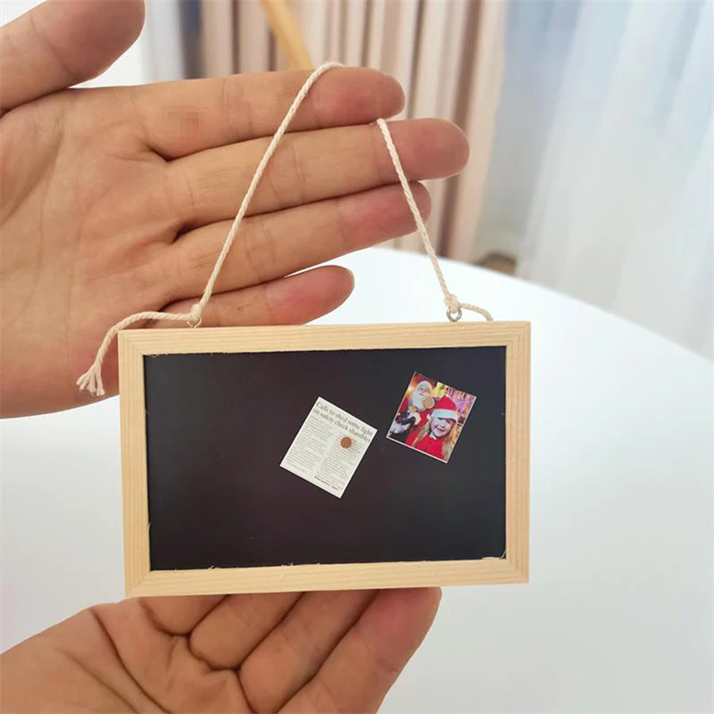 1Set 1:6 Dollhouse Miniature Message Board Model Double-sided Available Living Scene Decor Toy