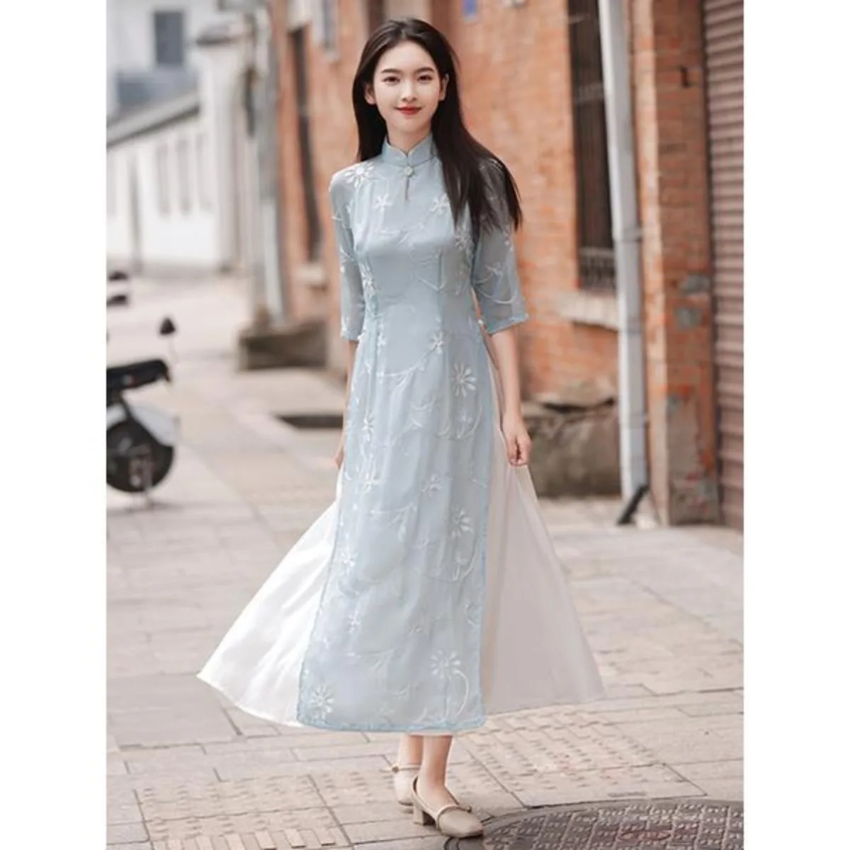 

Summer Heavy Embroidery Qipao, Premium Cheongsam Dress, High-end Long Gown Women Elegant Cheongsam Dress Woman Qipao