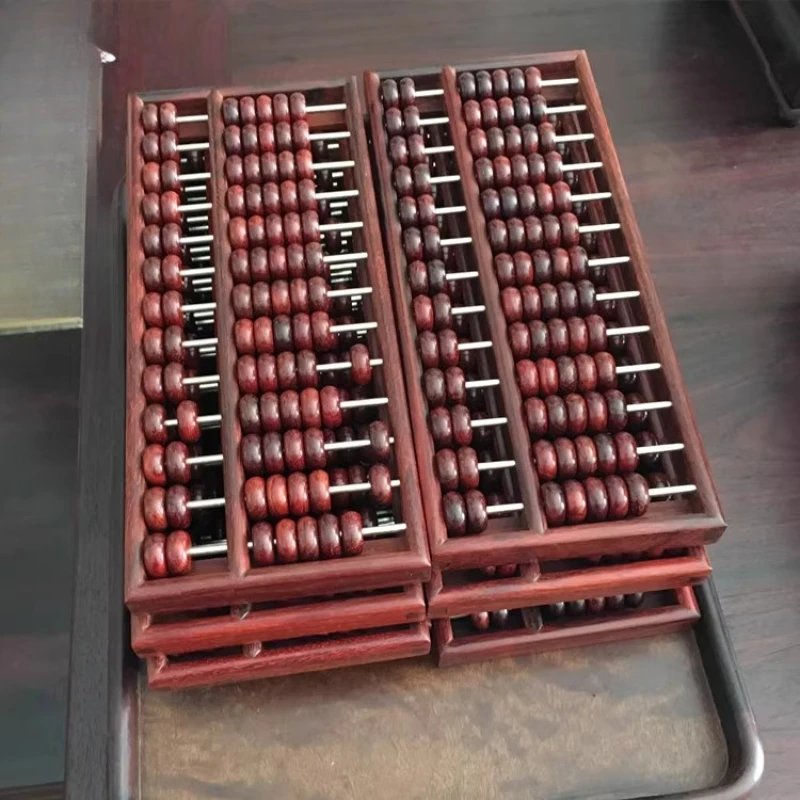 

Small leaf red sandalwood abacus ornament abacus beads craft wood carving decoration