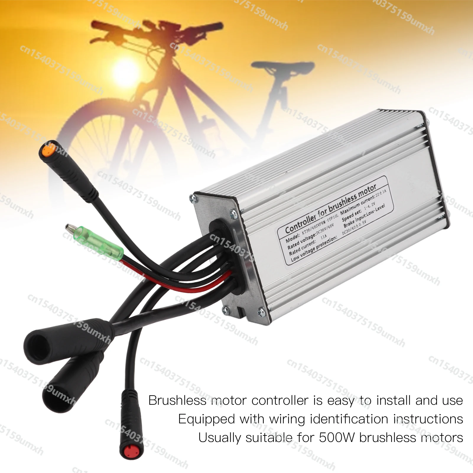 

36/48V 22A Ebike Sine Wave Controller With Light Line For 500W Brushless Motor Electric Controllers E-bike Accessorie