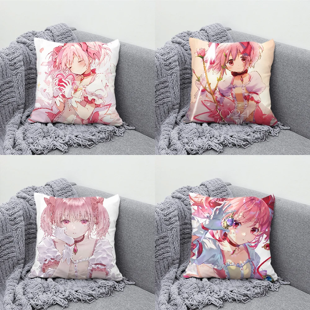 Puella Magi Madoka Magica Pillow Case Soft Cushion Cases for Farmhouse Sofa Decor Home Decorations and Protector Pillow Case