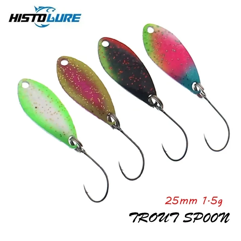 Fishing  Spoon Trout Lures1.5g 25mm UV Colors Ultralight Fishing Tackle Freshwater Artificial Bait