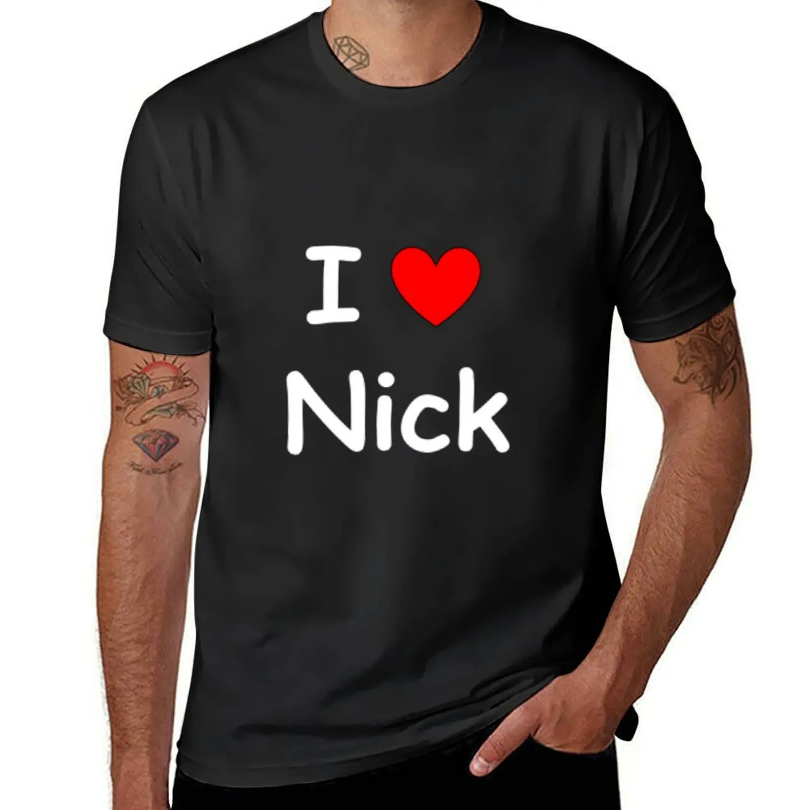 

i heart nick T-Shirt quick drying valentines clothes anime figures mens t shirts top quality