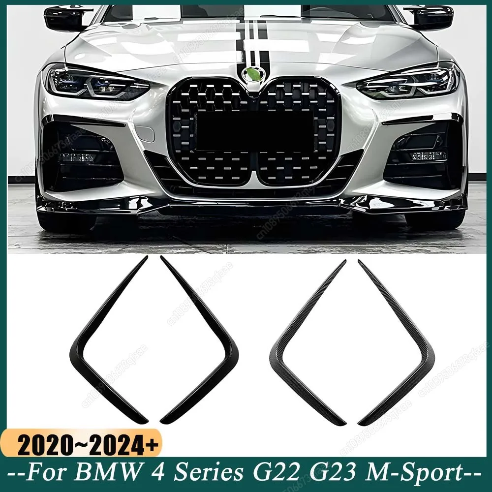 

Fog Lamp Grille Trim Cover Front Bumper Lip Splitter Air Vent For BMW 4 Series G22 G23 420i 430i M440i 2020-2024 Body Kit Tuning