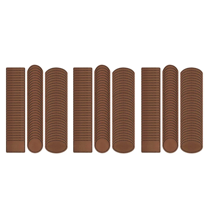 

ABRE-270 Pcs Leatherette Blank Hat Patches Iron On Leatherette Patch Rustic Faux Leather Patches For Jacket Backpack