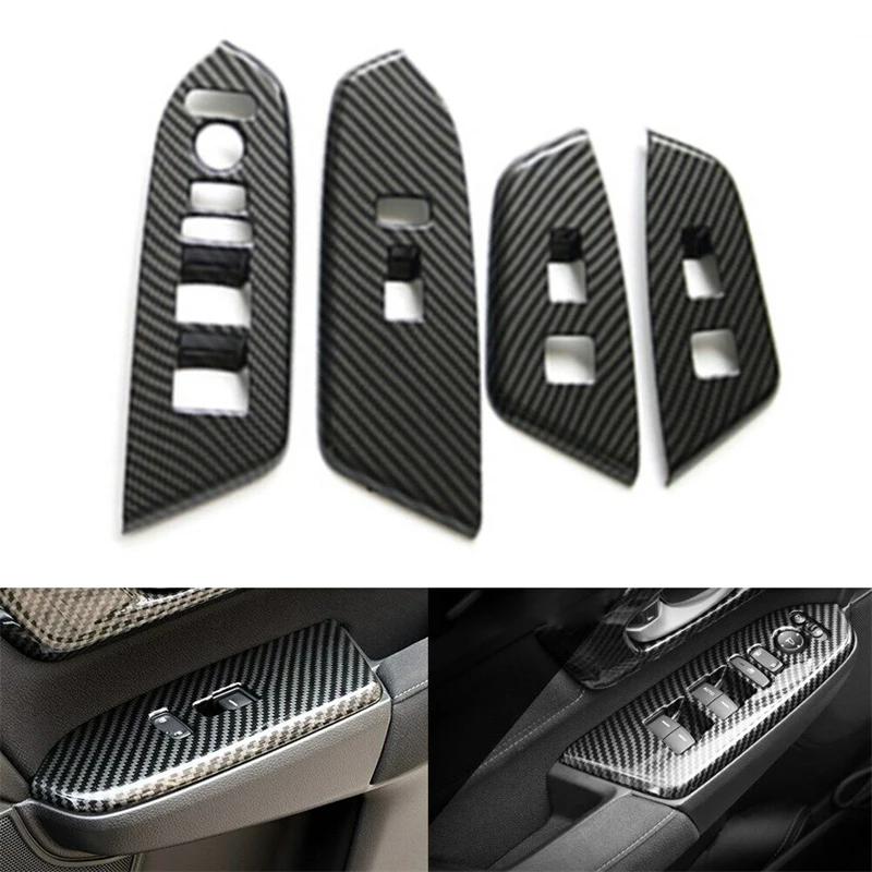 

Carbon Fiber Car Window Lift Switch Panel Cover Trim For Honda CR-V CRV 2017 2018 2019 2020 2021