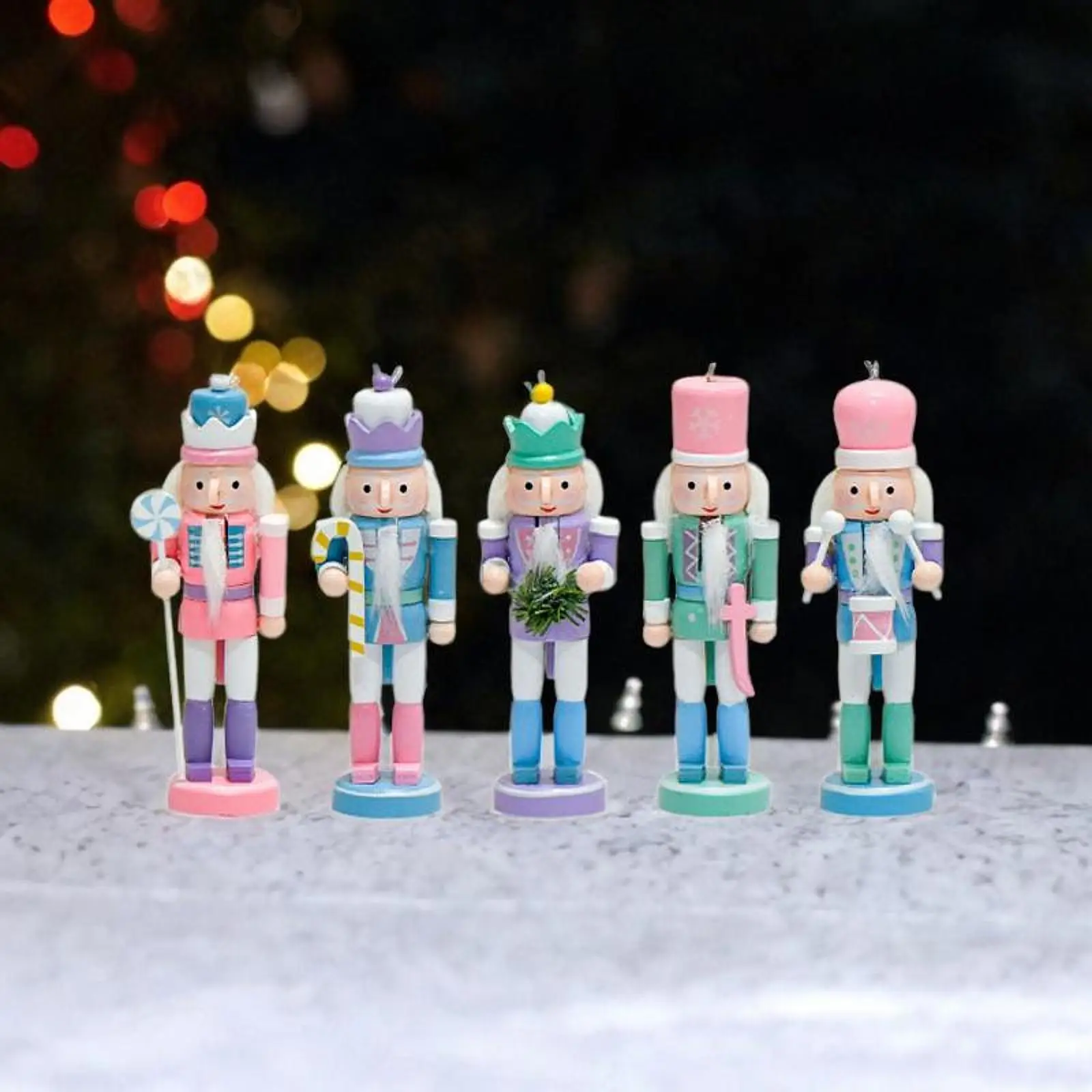 5x Christmas Nutcracker Figurines Sturdy Ornaments for Workbench Table Home