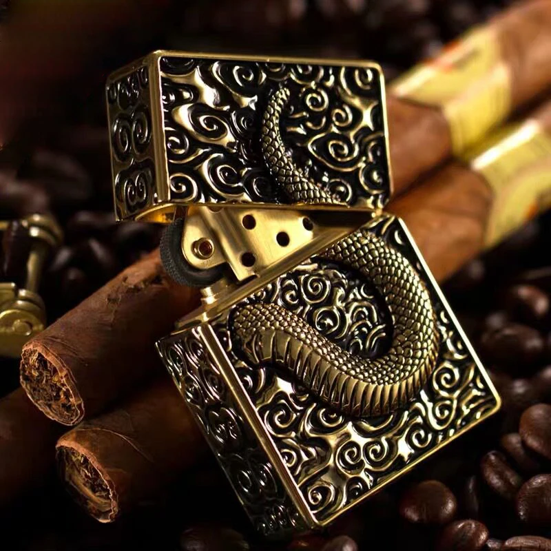 ZORRO Retro Lighter Exquisite Relief Alloy Shell Retro Style Windproof Flame Reusable Use Ideal Gift