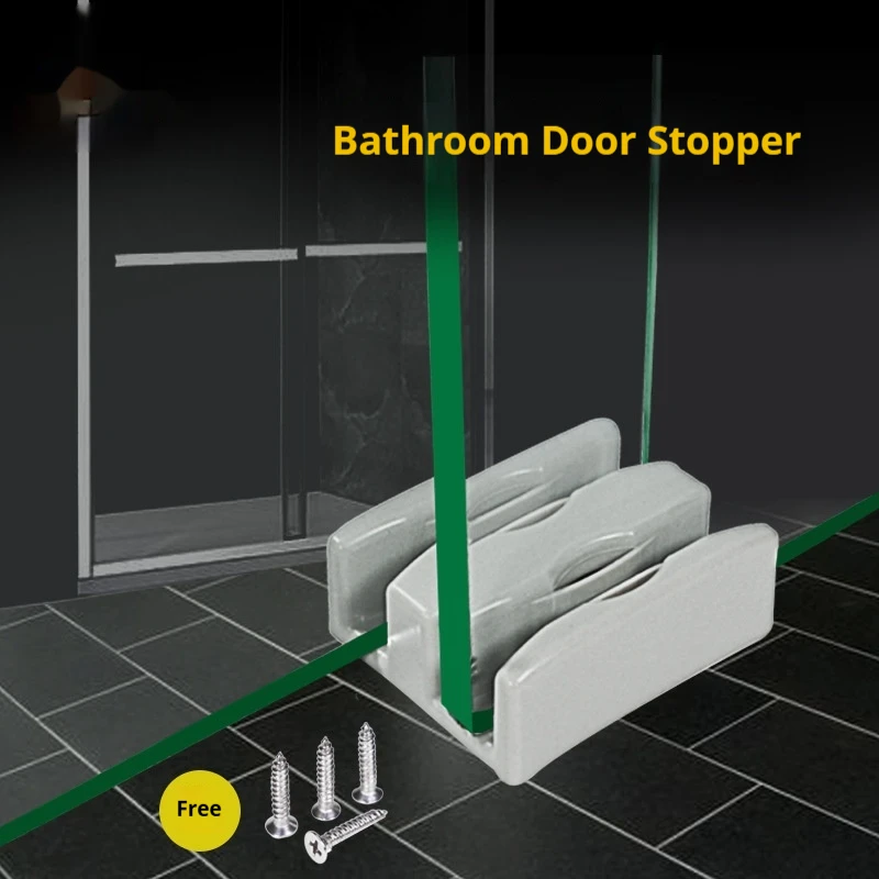 Bathroom Glass Sliding Door Roller Base Bottom Slider Stabilizer Shower Room Sliding Door Fixing Block Limiter Accessories