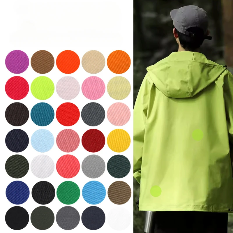 High quality 12pcs/bag self-adhesive circular pad fabric patch for clothes bed sheets sofas hole repair seamless repair patch