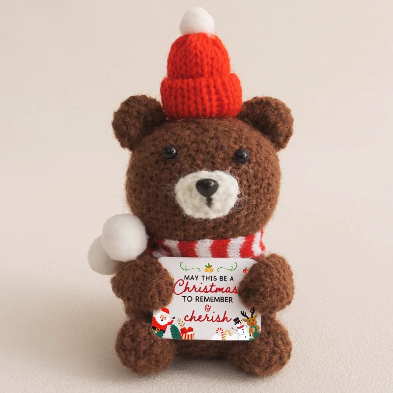 2025, Weihnachts-Häkelpuppe, schöne Weihnachtshäkelpuppe, positive Puppe, Weihnachtsschmuck, emotionales Geschenk – Detail 4