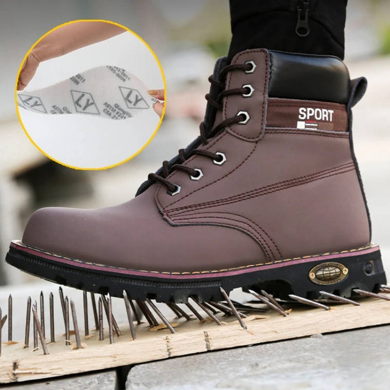 British Style High-top Indestructible Work Safety Boots Outdoor Military Boot Tooling Boots Steel Toe Boot Desert Boots