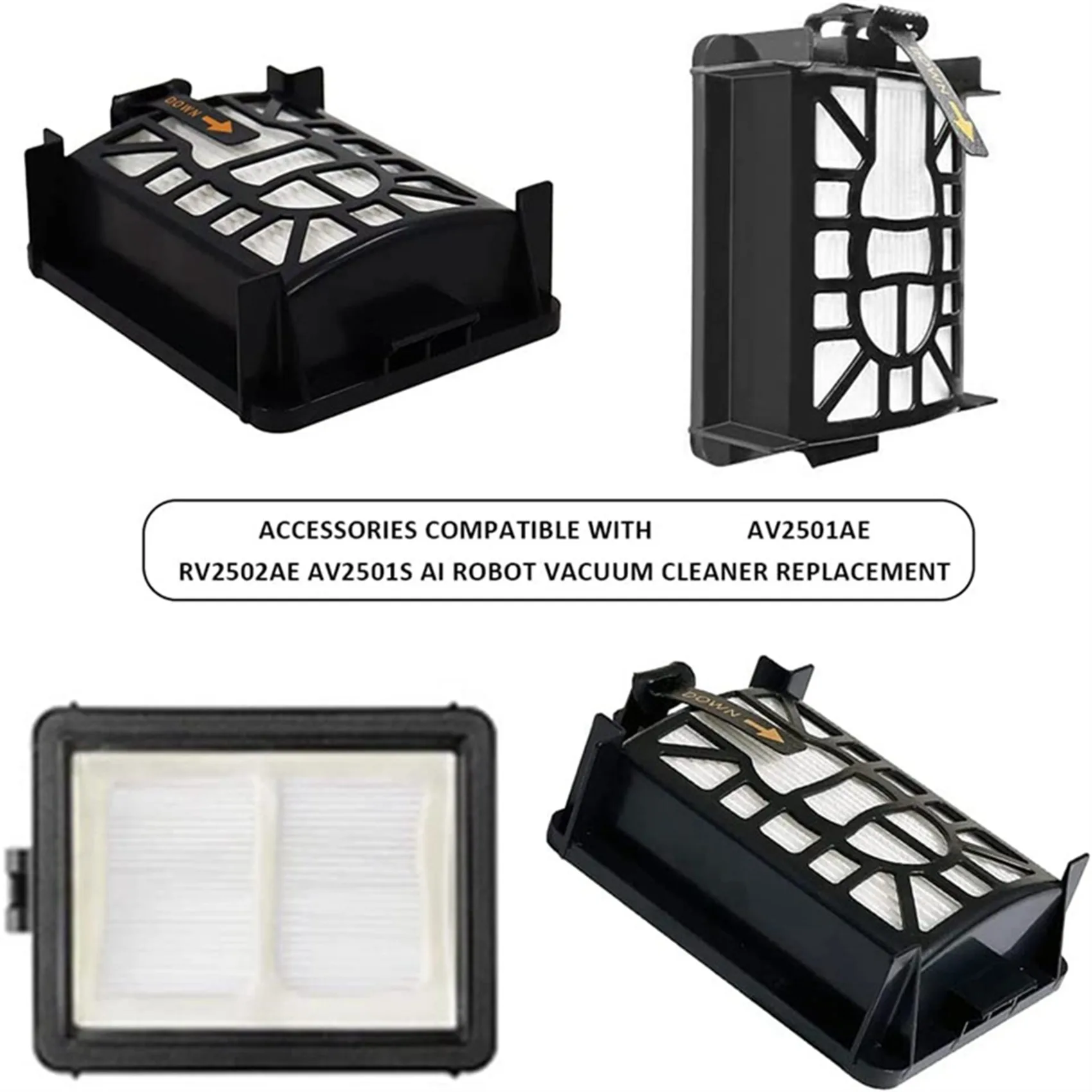 เปลี่ยนชิ้นส่วนแปรงหลักแปรงด้านข้างตัวกรองสําหรับ Shark AV2501AE AV2502AE หุ่นยนต์เครื่องดูดฝุ่นอุปกรณ์เสริม