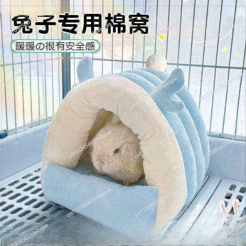 For Rabbit Nest Rabbit Winter Warm Nest Rabbit Sleeping Nest Dwarf Cotton Guinea Pig Dragon Cat