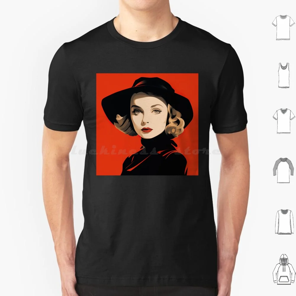 Lillian Gish Red Minimalism T Shirt 6xl Cotton Cool Tee Red Minimalism Vector Vintage Hollywood Glamour Silent Film Icon