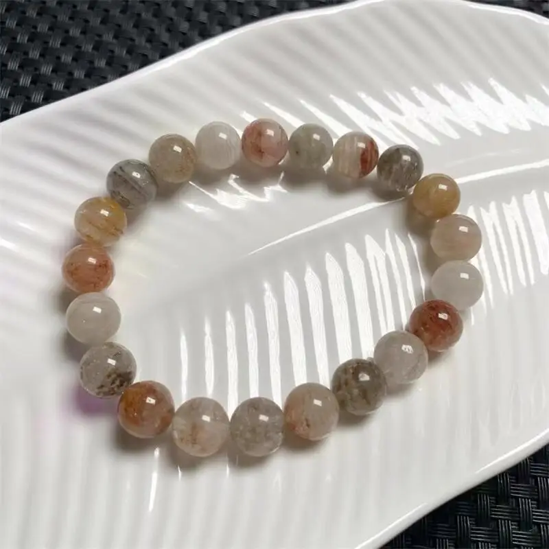 

9.5MM Natural Thousands Of Layers Of Garden Quartz Bracelet Gemstone Jewelry For Women Healing Bohemia Holiday Gift 1pcs