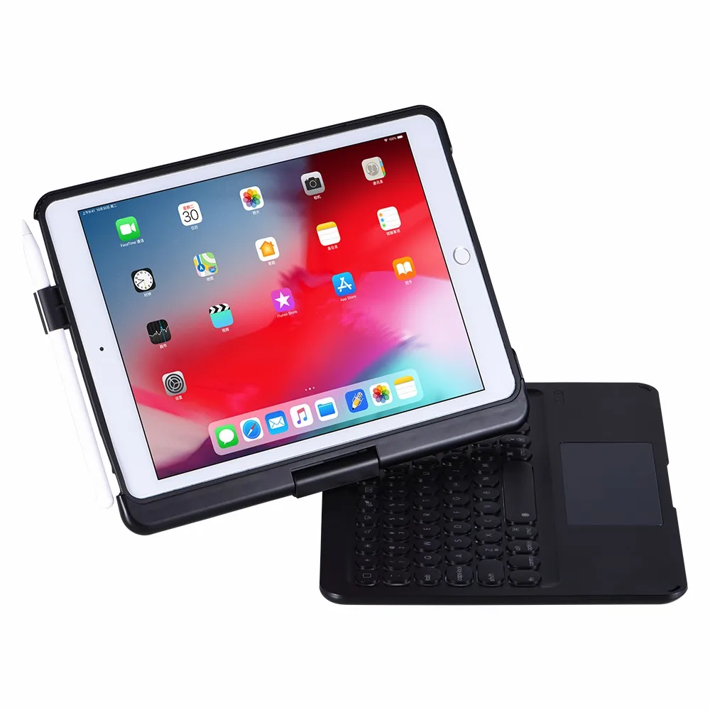 

Q7 Bluetooth-compatible Keyboard with Rotary Case Stand for iPad 10.2 (2021)/(2020)/(2019)/iPad Pro 10.5-inch (2017)/Air 10.5 in