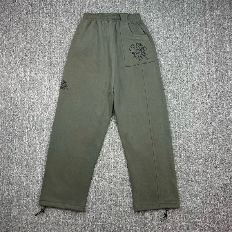 

Mertra Embroidered Logo Pants Men Women Best Quality Black Sweatpants