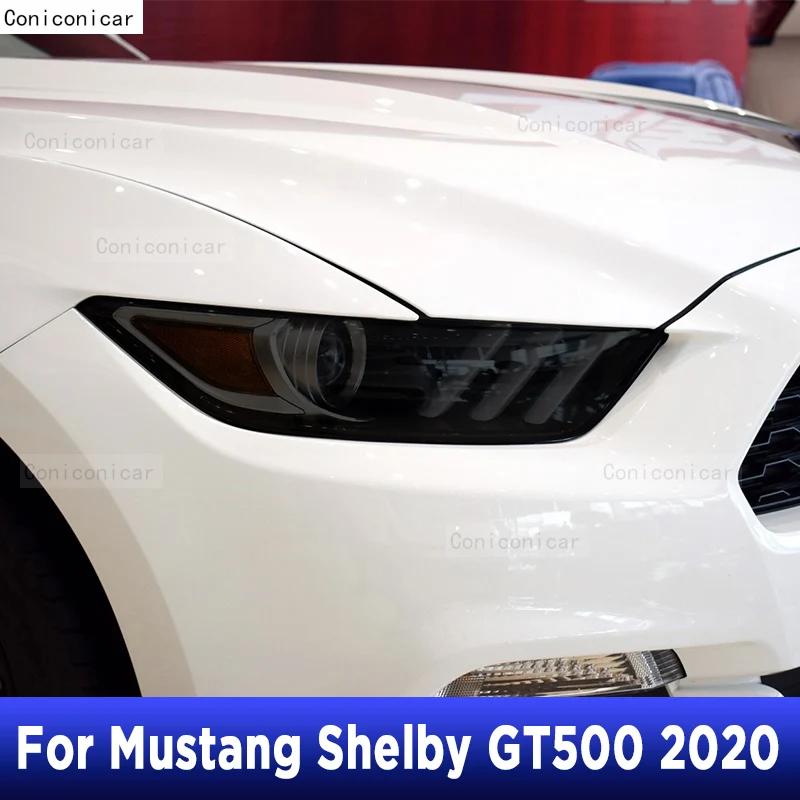 

Для автомобильной фары Mustang Shelby GT500 2020, передняя лампа с защитой от царапин, ТИНТ детской лампы, аксессуары для ремонта крышки