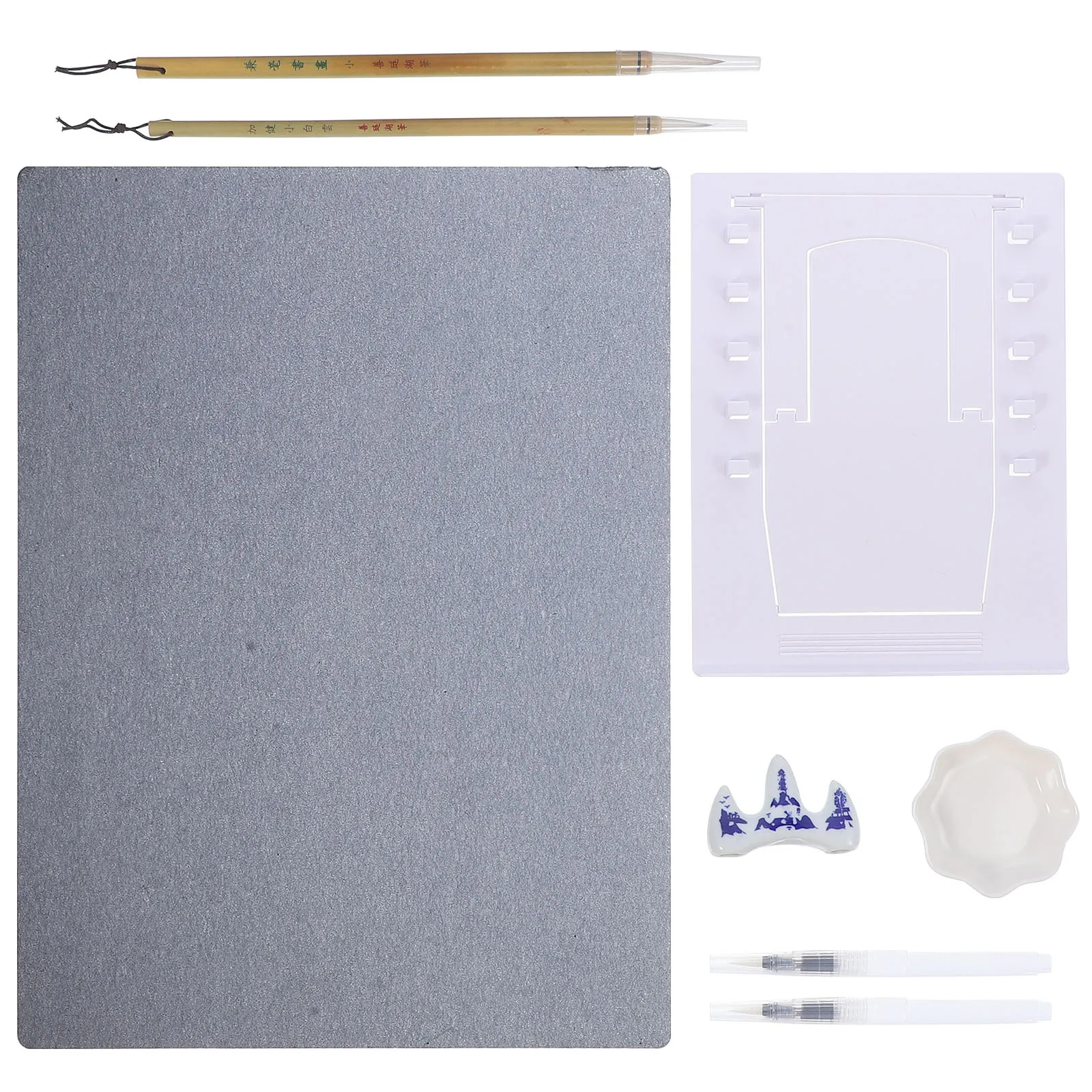 1 conjunto de prancheta de desenho conjunto de pintura a água material pp suporte dobrável suporte de escova de bambu reutilizável placa artística para esboço viagem