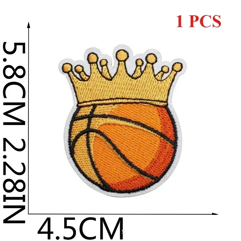 Basketball Embroidery Cloth Sticker Children's Clothes Decorative Patch Sports Ball Computer Embroidery Label