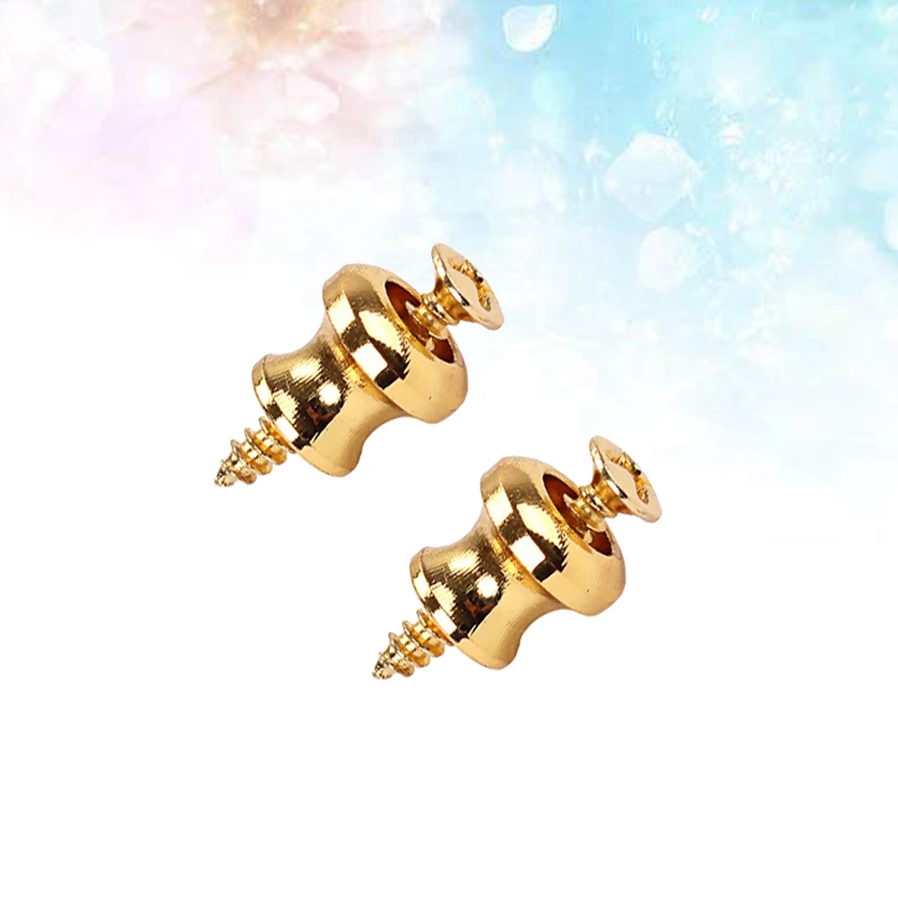 

2 pcs Golden Metal Guitar Strap Locks Set Steel Security Safety Buttons For Electric Acoustic Bass Prevent Fall (Guitar