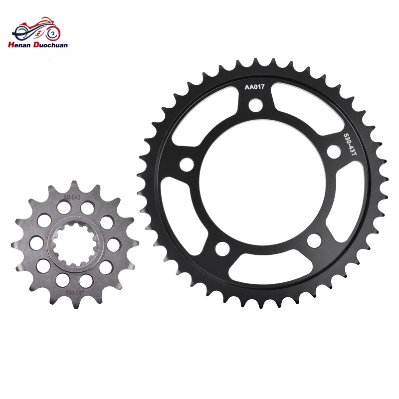 

530 16T 40T 41T 43T 44T Carburized Steel Front Rear Sprocket Set For Honda CBR900 RR CB900 F Hornet CBF1000 CBF1000 F VTR1000 F