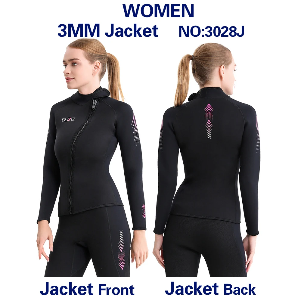 3mm Wetsuit High-quality Neoprene Men Surfing Suit Women Swimsuit Snorkeling Scuba Diving Suit Jacket and Pants Split Wetsuit