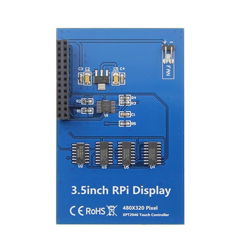 

Retail 3.5 Inch Touch Screen Module SPI 480X320 With 5V Fan Interface Resistive Touch Screen For Raspberry Pi 3B+/4B