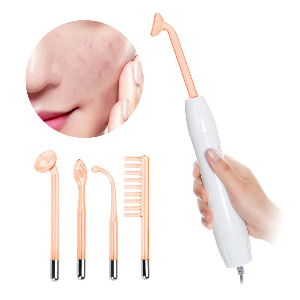 

4 in 1 High Frequency Appliance Electrode Tube Wand Electrotherapy Skin Care Facial Spa Tightening Acne Spot Wrinkles Remove