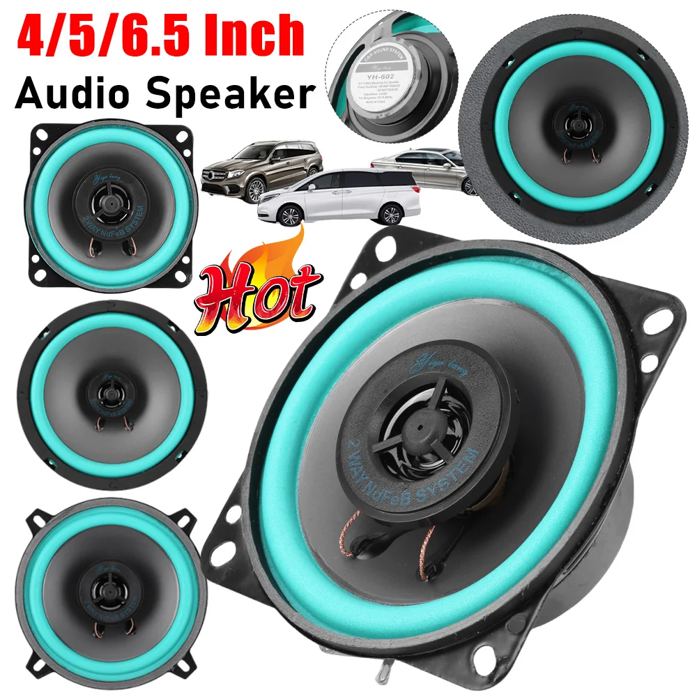 Altavoces para coche de 4/5/6,5 pulgadas, altavoz de Audio Coaxial HiFi de 100W/160W, altavoz Universal para Audio automotriz, música, altavoz estéreo para coche